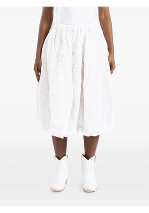 Comme Des Garçons pleated midi skirt - White