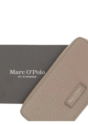 Marc O'Polo logo-patch pebbled-effect wallet - Neutrals