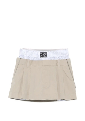 Alexander Wang pleated zip-detail skort - Green