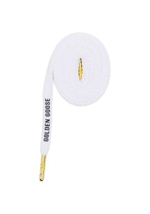 Golden Goose Tournament logo-print metal-tip shoe laces - White
