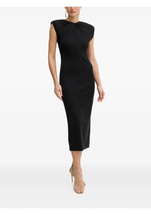 FRACOMINA twist-detail sleeveless midi dress - Black