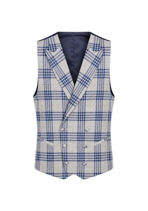 ETIEM TEXTIL S.L. check-pattern double-breasted waistcoat - Grey