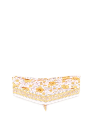 MC2 Saint Barth floral-print tie-fastening bikini top - Neutrals
