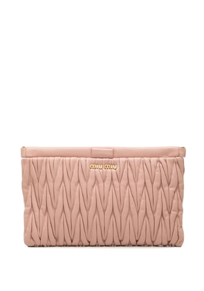 Miu Miu Pre-Owned 2010-2026 Matelasse Nappa Frame clutch bag - Pink