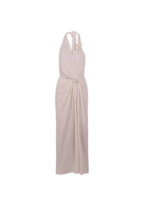 Baobab ruched halterneck maxi dress - Neutrals