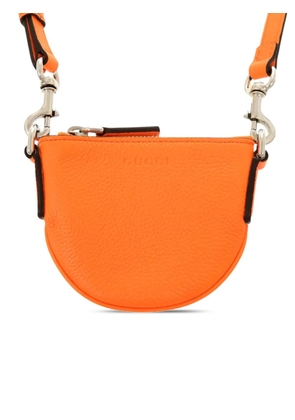 Gucci Pre-Owned 2016-2026 Micro Mini Calfskin Web B crossbody bag - Orange