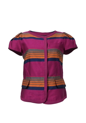 Marc Jacobs Vintage Striped puff-sleeve blouse - Pink