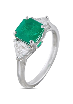 LB Exclusive emerald and diamond ring - Silver