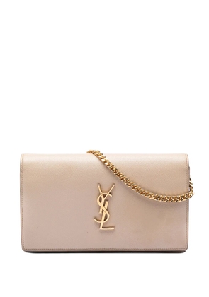 Saint Laurent Pre-Owned 2015 Grain De Poudre Monogram Kate Wallet On Chain crossbody bag - Neutrals