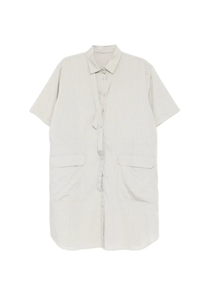 JNBY crinkled pinstripe shirt dress - Grey