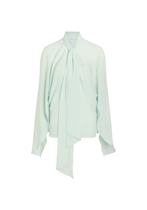 Stella McCartney pussy-bow draped blouse - Blue