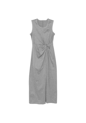 JNBY twist-detail front-slit dress - Grey