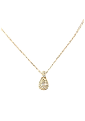 Christian Dior Pre-Owned 2000-2025 Gold Plated Strass Teardrop Pendant Necklace costume necklace