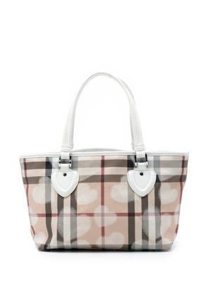 Burberry Pre-Owned 2000-2017 House Check Coated Canvas Hearts tote bag - Neutrals
