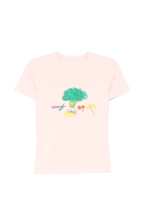 JNBY graphic-print fitted T-shirt - Pink
