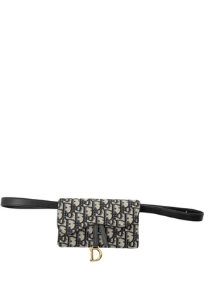 Christian Dior Pre-Owned 2019 Oblique Canvas Saddle belt bag - Blue