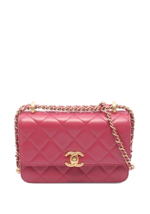 CHANEL Pre-Owned 2021-2026 Small Quilted Lambskin Flap crossbody bag - Pink