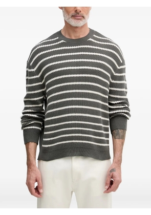 Armani Exchange horizontal-stripe crew-neck sweater - Grey