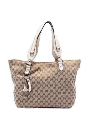 Gucci Pre-Owned 2016-2026 Medium GG Canvas Icon Bit tote bag - Neutrals