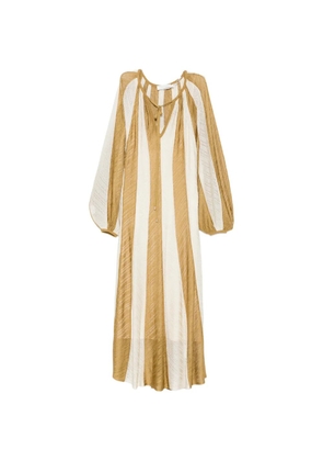ZIMMERMANN Mahon Splice long-sleeve striped maxi dress - Green