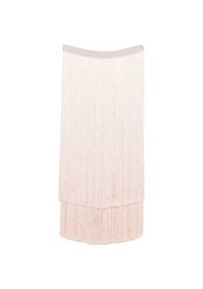 Elisabetta Franchi fringed layered midi skirt - Pink