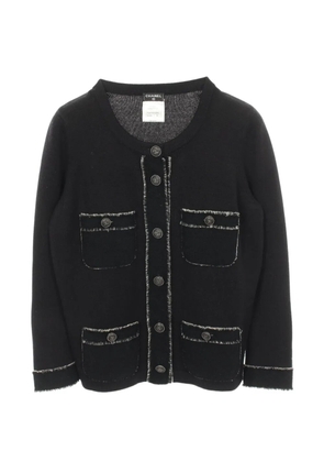CHANEL Pre-Owned 1986-1988 Coco Mark cashmere cardigan - Black