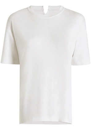 Another Tomorrow Luxe Seamed cotton T-shirt - White