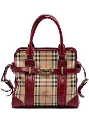 Burberry Pre-Owned 2000-2017 Haymarket Check Coated Canvas Minford Portrait satchel - Neutrals