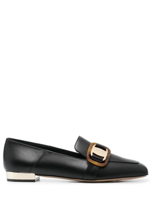 Ferragamo logo-plaque leather loafers - Black