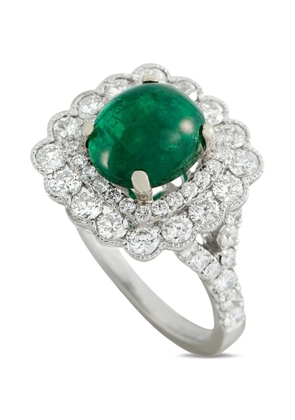 LB Exclusive emerald and diamond ring - Silver