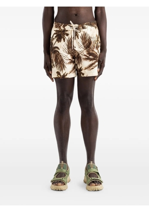 Moncler palm-print swim shorts - Neutrals