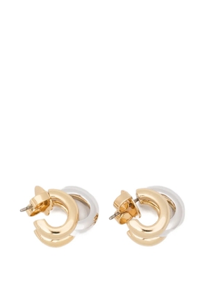 Kate Spade Huggies triple-band mixed-metal earrings - Gold