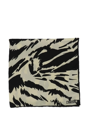 TOM FORD abstract-print pocket square - Black