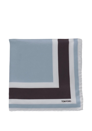 TOM FORD border-stripe pocket square - Blue