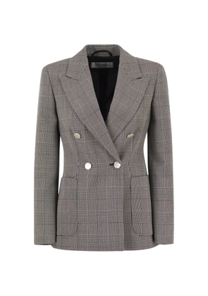 Max Mara Prince of Wales check double-breasted blazer - Grey