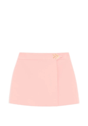 Valentino Garavani mini skirt in wool crepe - Pink