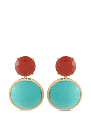 IPPOLITA turquoise and carnelian earrings - Gold