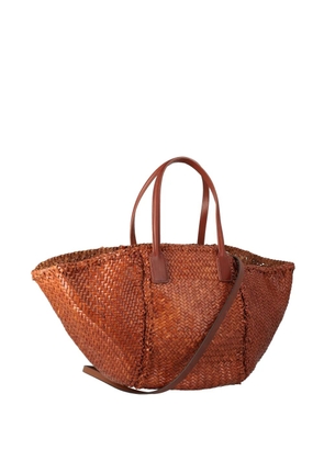 DRAGON DIFFUSION Teresa woven leather tote bag - Brown