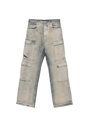 Rick Owens DRKSHDW acid-wash cargo-pocket jeans - Blue