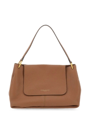 GIANNI CHIARINI Sandra grained leather shoulder bag - Brown