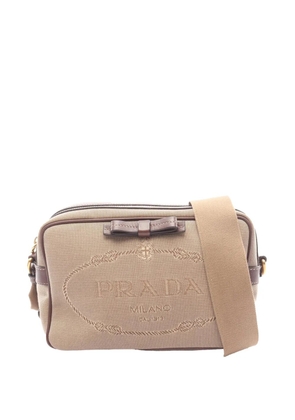 Prada Pre-Owned 2010-2026 Jacquard Canvas Canapa Logo crossbody bag - Neutrals