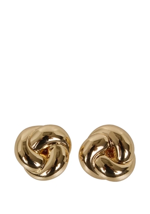 Self-Portrait knot-detail earrings - Gold