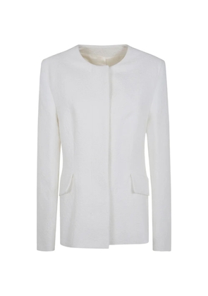 TOTEME cloqué-effect fitted jacket - White