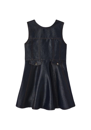 GANNI panelled denim dress - Blue