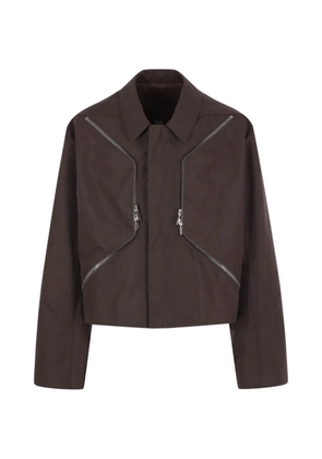 Rick Owens Heizer Mac zip-detail cropped jacket - Brown