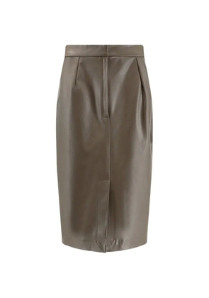 Stella McCartney pleated flap-detail skirt - Green