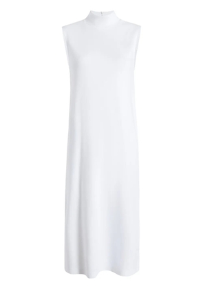 Another Tomorrow mock-neck cotton midi dress - White
