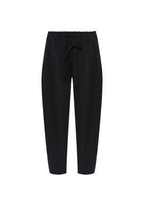 adidas logo-embroidered wide-leg track pants - Black