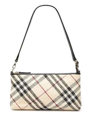 Burberry Pre-Owned 2018-2023 Supernova Check Canvas shoulder bag - Neutrals