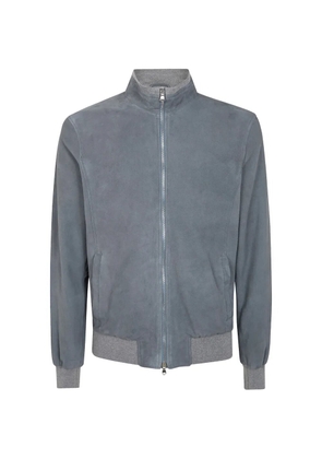 Barba suede bomber jacket - Grey